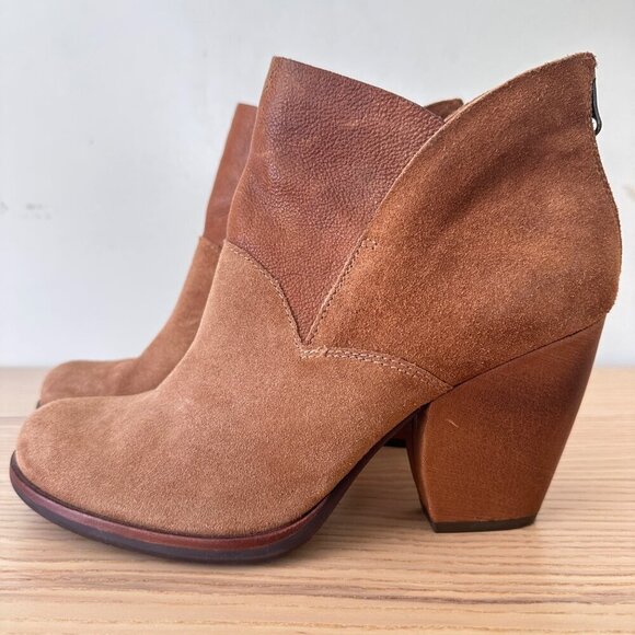 Kork-Ease Women's Castaneda Heeled Ankle Boot Brown Suede, Size 9 - Picture 1 of 12